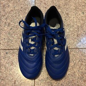 Adidas Blue and White Soccer Cleats